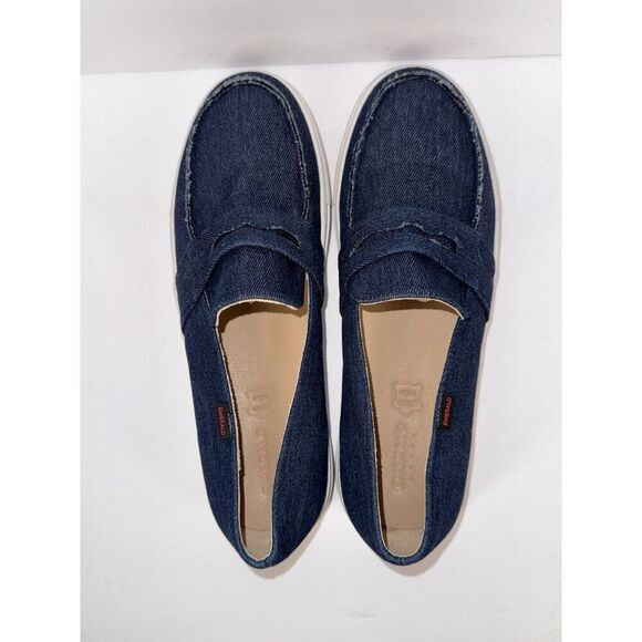 Denim Loafers Womens Blue Jean Sneaker Boat Shoe USA Nautical Slip On 40/9-9.5 - Picture 15 of 16